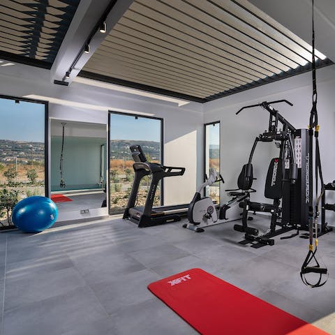 Work up a sweat in the fitness room