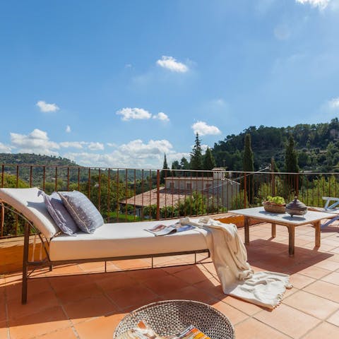 Take in countryside views from the terrace