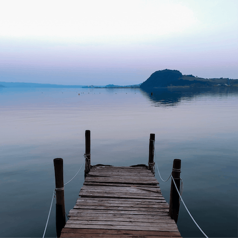 Visit the stunning Lake Bolsena, the largest volcanic lake in Europe