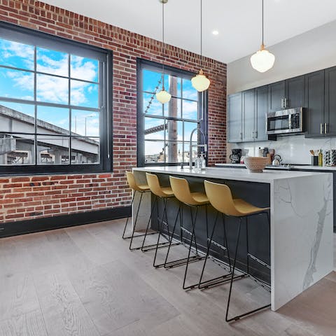 Enjoy the well-lit space and modern interiors