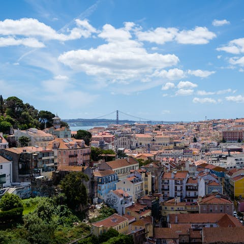Take the tram up to residential Graça before wandering back the maze-like streets of Alfama