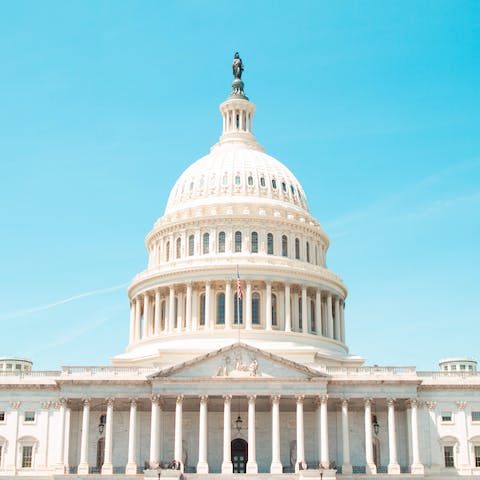 Walk or take the metro to downtown Washington DC – The Capitol Building is thirty minutes away on foot