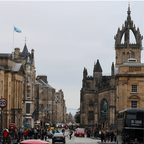 Take in the sights as you stroll along the Royal Mile