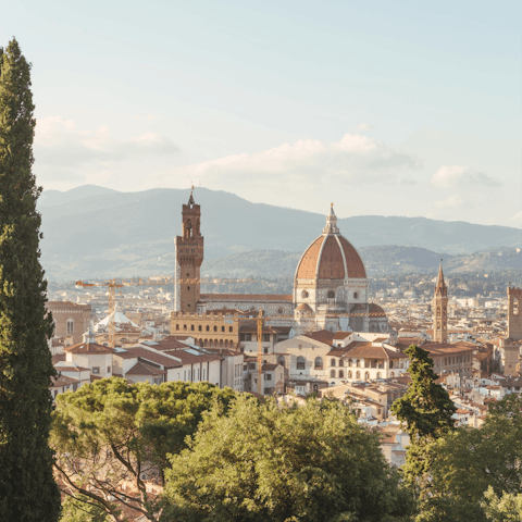 Drive up to the city of Florence and indulge in rich culture
