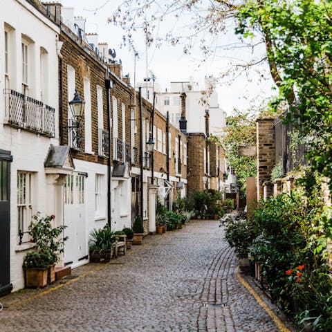 Explore the pretty streets of Chelsea, a ten-minute walk away