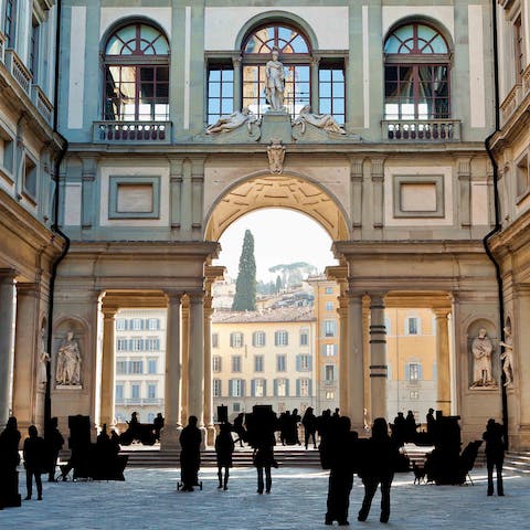 Admire Botticelli's work at the Uffizi – it's a six-minute walk