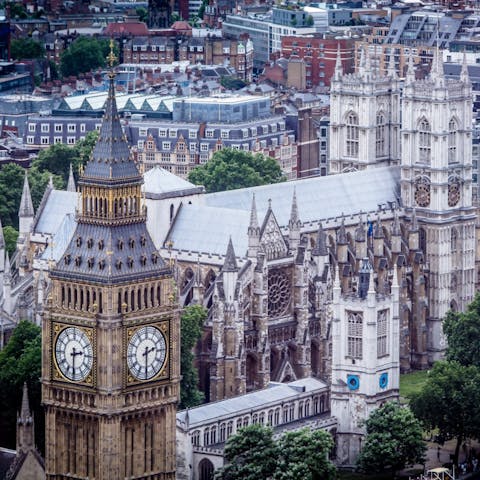 Stay in the heart of London, with Westminster just a five-minute walk away