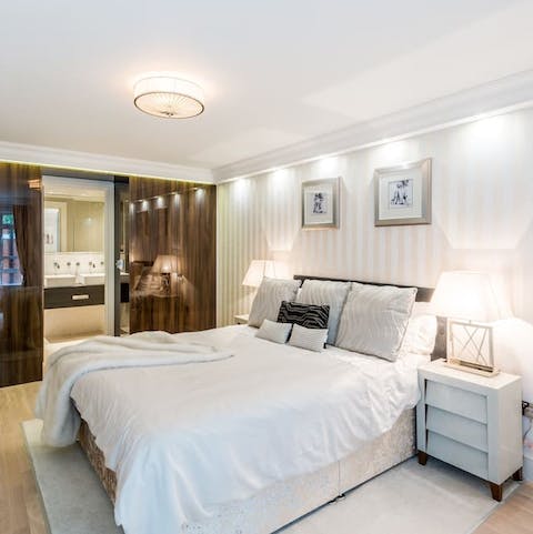 Sleep soundly in luxury bedrooms