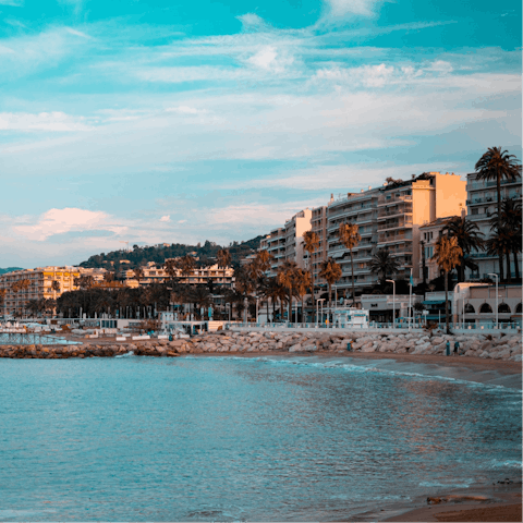 Start your day with a stroll along Croisette Beach