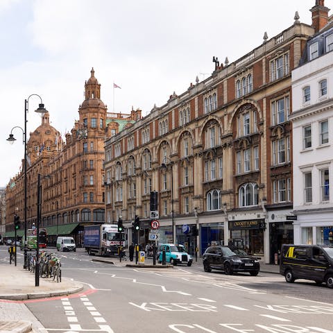 Stay in London's shopping epicentre with Harrods four minutes from your door 