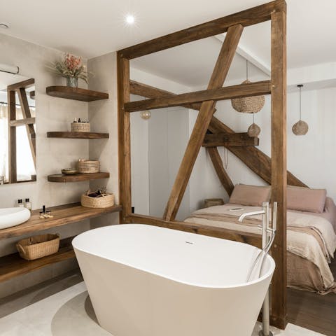 Have a long soak in the free-standing bath after a busy day in the City of Light