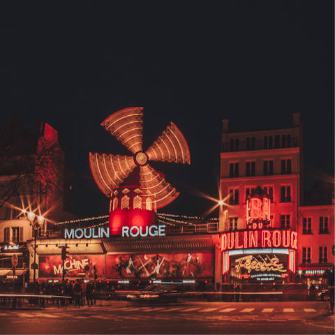 Visit the Moulin Rouge, just a three-minute walk away 