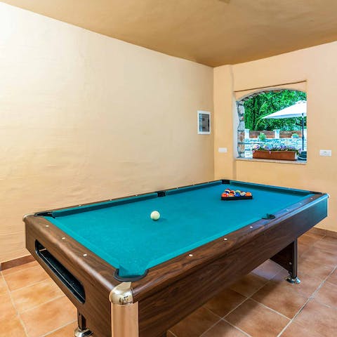 Get competitive around the billiards table 