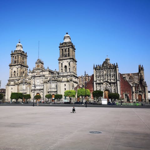 Marvel at the beautiful architecture of Mexico City