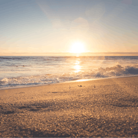 Take a walk to the beautiful sandy beach for a day of sunbathing and swimming