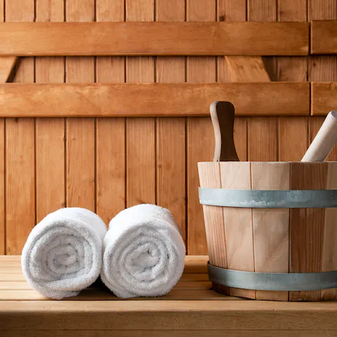 Work up a sweat in the sauna