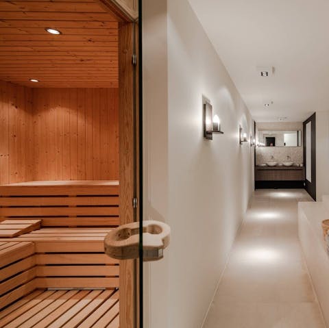 Unwind in the sauna for true relaxation 