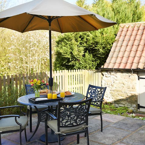Enjoy slow afternoons relaxing in the private garden