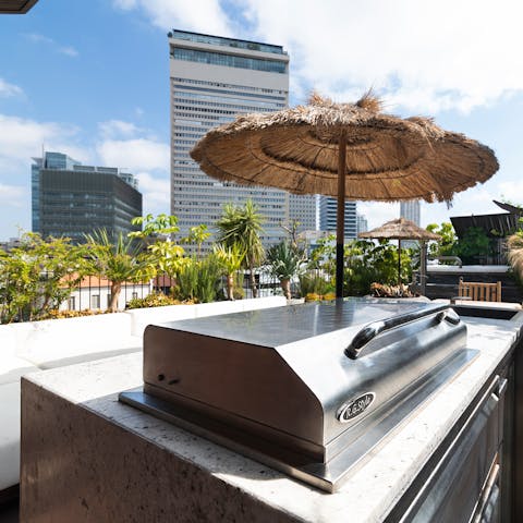 Grill up some fresh local produce on your roof terrace barbecue