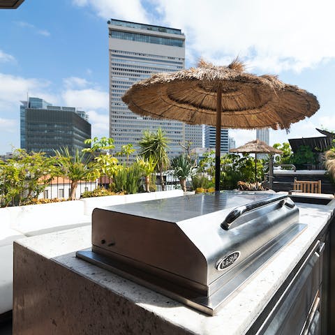 Grill up some fresh local produce on your roof terrace barbecue
