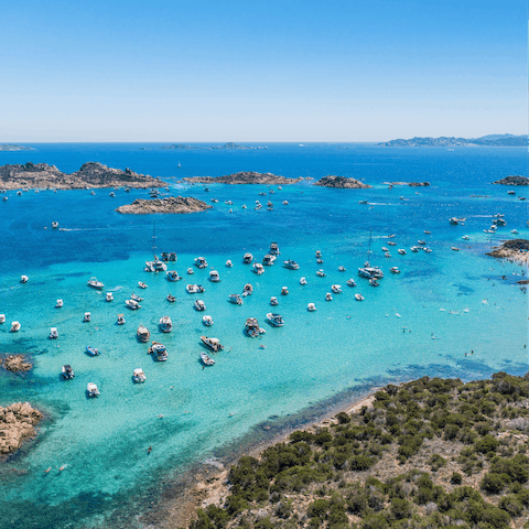 Head out to explore the Maddalena archipelago – your host can arrange a tour