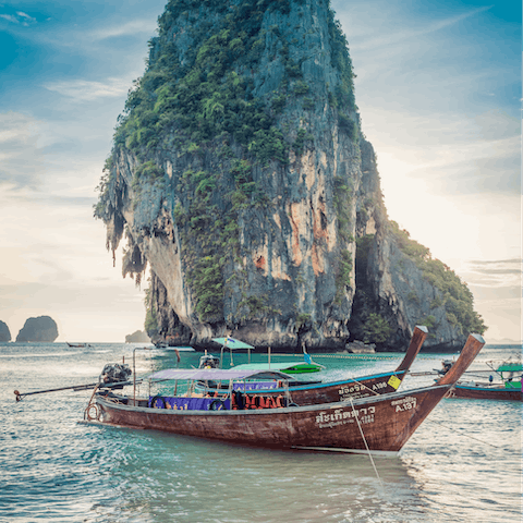 Explore the mesmerising limestone cliffs and hidden caves of Phang Nga Bay