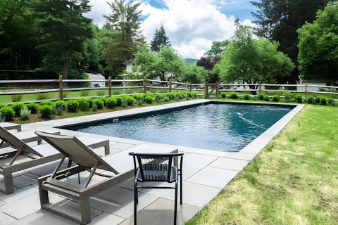 Swim in the private pool as the quiet of nature surrounds you