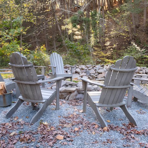 Toast marshmallows around the fire pit with loved ones