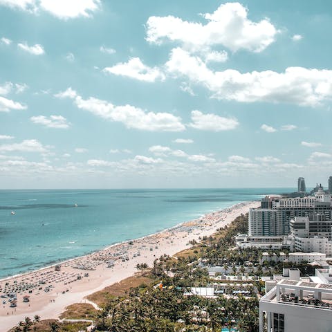 Get acquainted with Mid-Beach, Miami's most glamourous stretch of sand is packed with fashionistas and trendsetters and only a few minutes' walk