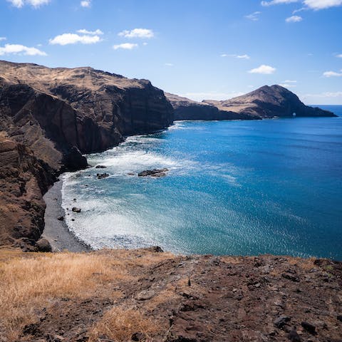 Enjoy the beautiful landscapes and pretty beaches of Madeira's west coast