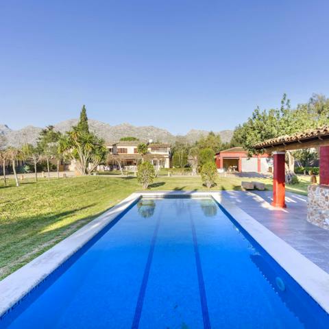 Escape the heat with a dip in the large private pool