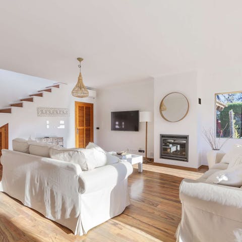 Gather in the living room for a movie night at the end of a busy day