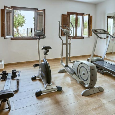 Work off any holiday excesses in the private fitness room