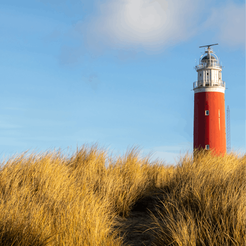 Take a nineteen-minute drive to Texel Lighthouse 
