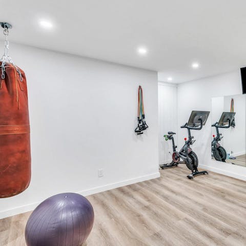 Get your sweat on in the spacious gym area