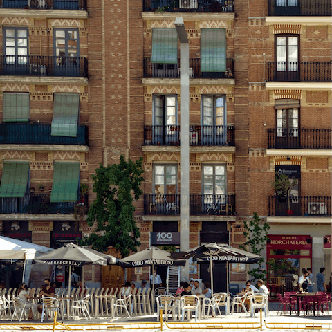 Explore the charming tapas bars along the streets of Salamanca, a short walk away