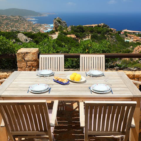Sit down to an alfresco meal of pasta con le sarde with the island as your backdrop