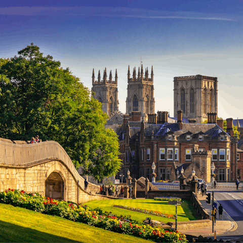 Take a twelve-minute stroll through the city to admire the famous York Minster