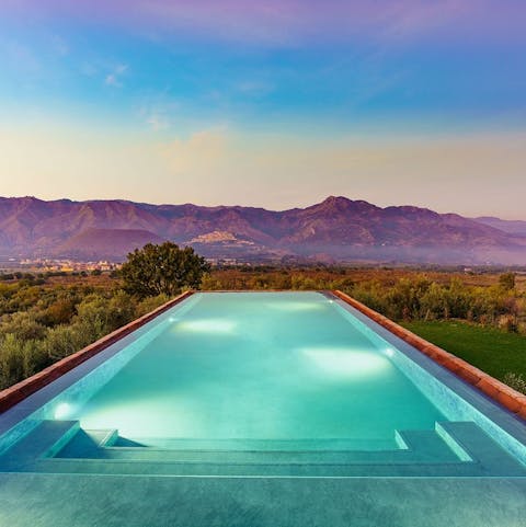 Cool off from the Sicilian sun in the infinity pool