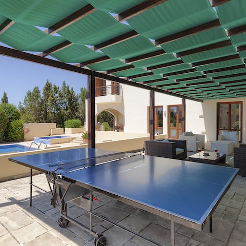 Challenge your fellow guests to a game of ping pong on the terrace