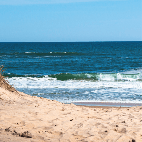 Drive less than ten minutes to the East Hamptons' Main Beach