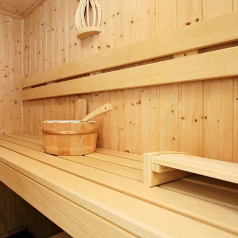 Pamper yourself in your private sauna after the kids have gone to bed