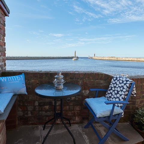 Wake up with a cup of coffee and sweeping sea views