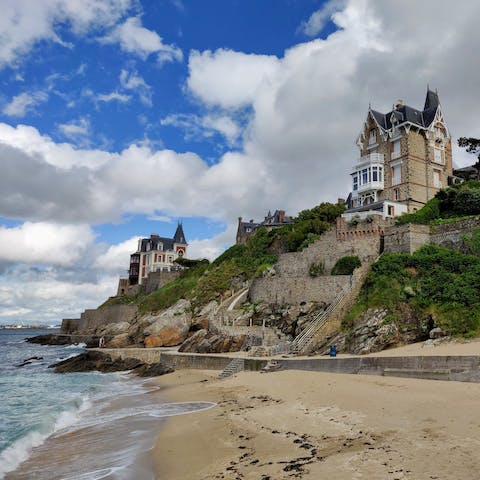 Discover the golden sands, art galleries and narrow streets of Dinard