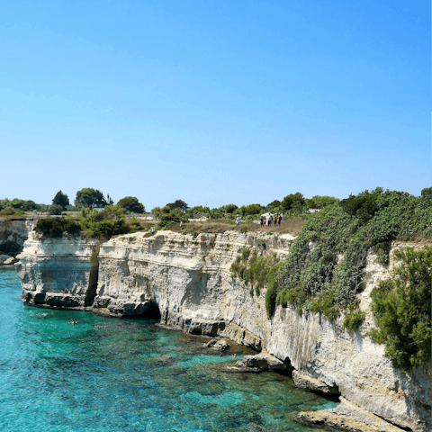 Drive to the striking coastal landscapes of Puglia – you're thirty minutes away