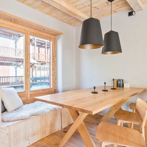 Enjoy breakfast in the most beautiful rustic setting as you plan for the day ahead