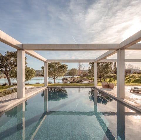 Cool off from the Portugal heat in the private pool