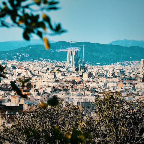 Take a day trip to Barcelona, just an hour's drive away