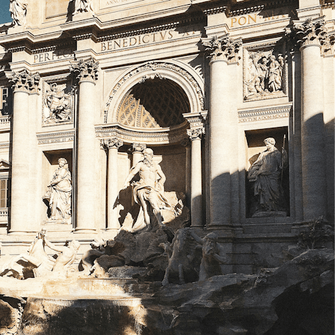 Begin your sightseeing adventure at the Trevi Fountain 