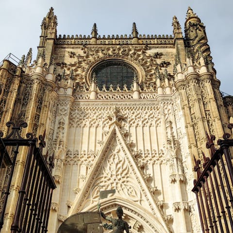 Stroll over to the stunning nearby Seville Cathedral